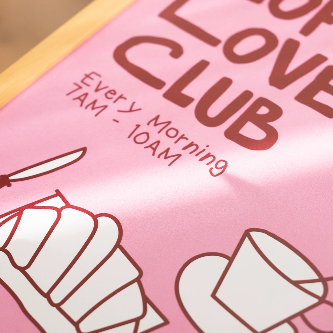 Çerçeveli Coffee Lover Poster - Pembe