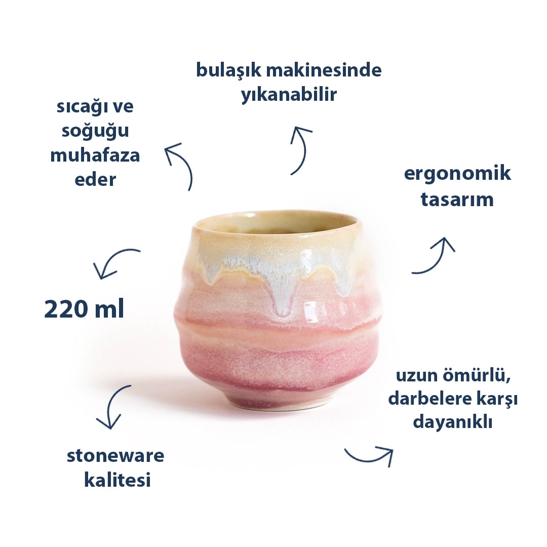 Stoneware Bardak I - Müdavim Pembe