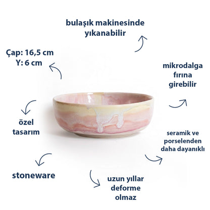Stoneware Bowl - Müdavim Pembe
