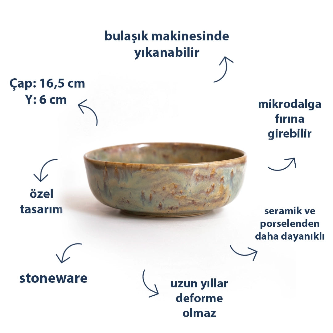 Stoneware Bowl - Müdavim Yeşil