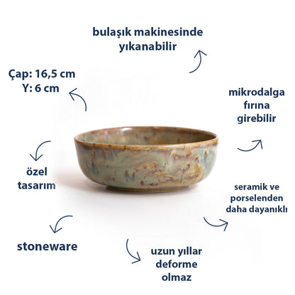 Stoneware Bowl - Müdavim Yeşil