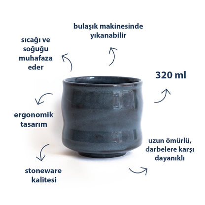 Stoneware Büyük Bardak - Sakin Gece