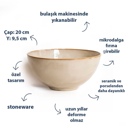 Stoneware Derin Kase - Sakin Taş