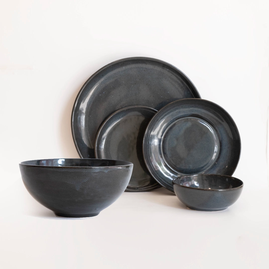 4 Kişilik Stoneware Yemek Takımı - Sakin Gece