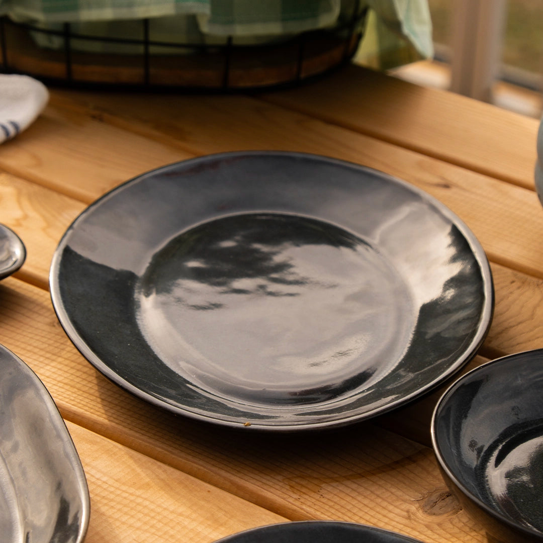 Stoneware Büyük Oval Tabak - Sakin Gece