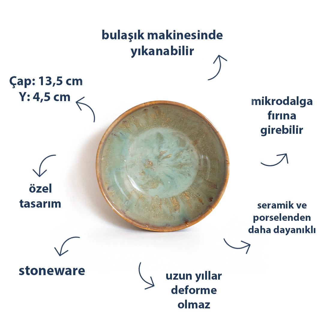 Stoneware Kase - Müdavim Yeşil