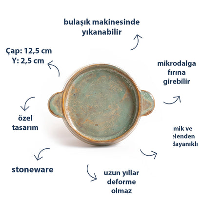 Stoneware Meze Tabağı - Müdavim Yeşil