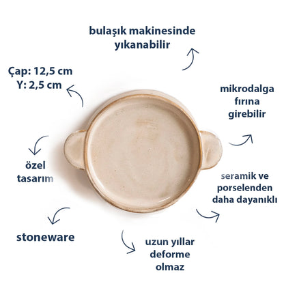 Stoneware Meze Tabağı - Sakin Taş