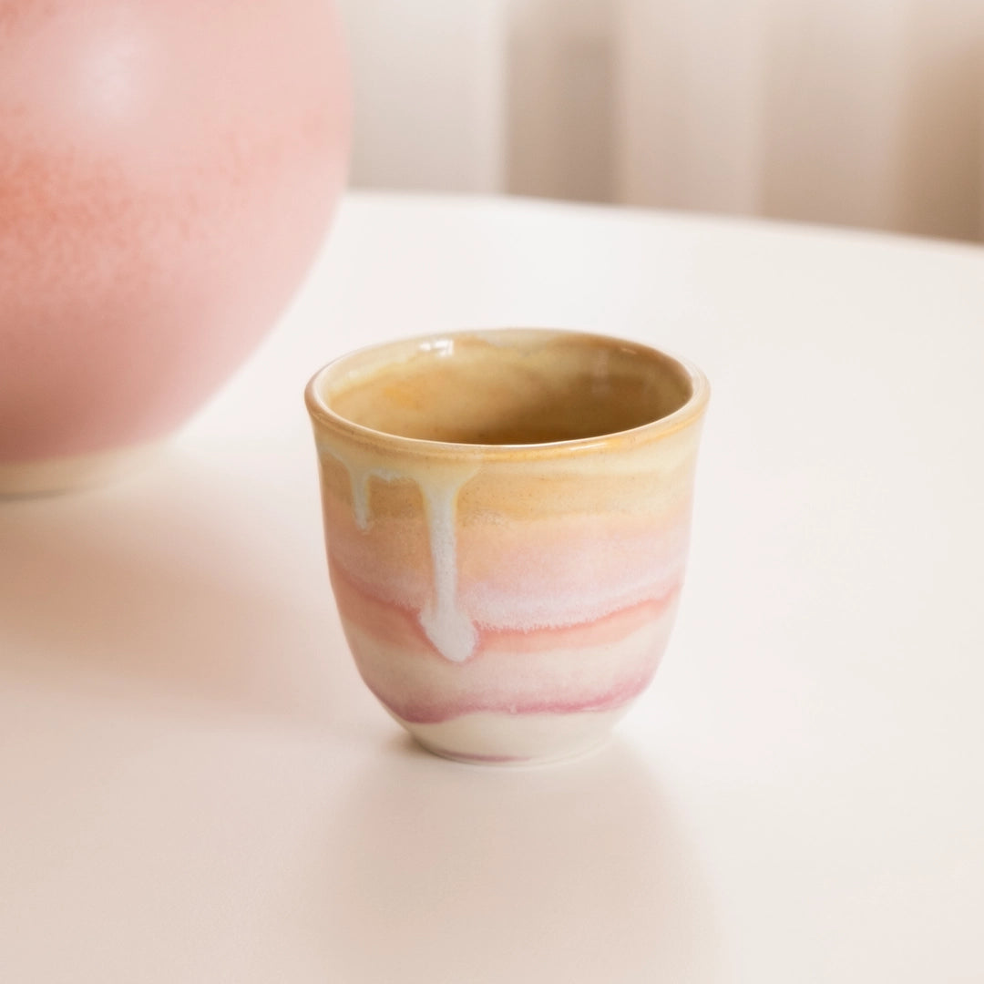 Stoneware Chawan Bardak - Müdavim Pembe