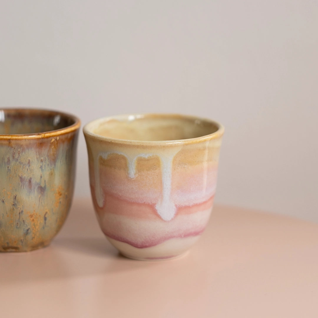 Stoneware Chawan Bardak - Müdavim Pembe