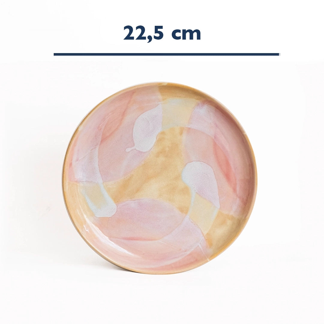 Stoneware Kahvaltı Tabağı - Müdavim Pembe