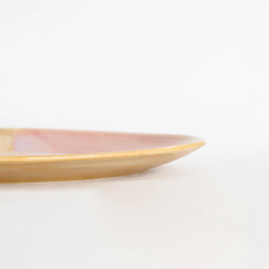 Stoneware Küçük Oval Tabak - Müdavim Pembe