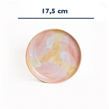 Stoneware Tatlı Tabağı - Müdavim Pembe