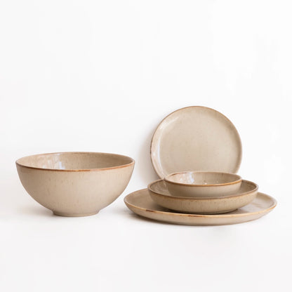 8 Kişilik Stoneware Yemek Takımı - Sakin Taş