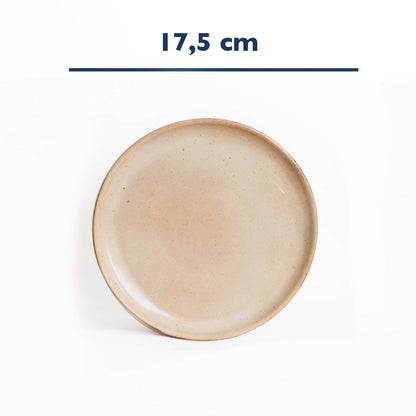 Stoneware Tatlı Tabağı - Sakin Taş