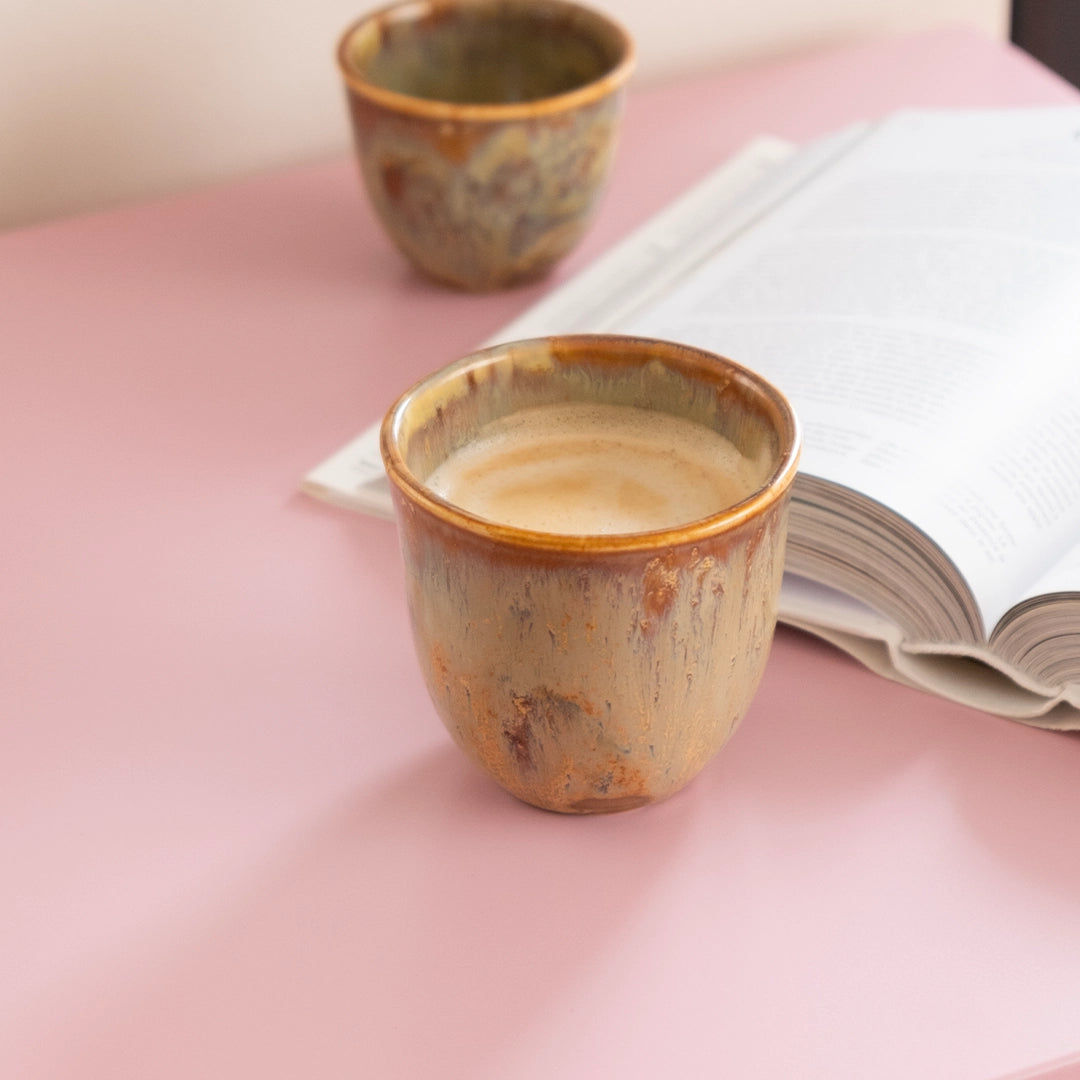 Stoneware Chawan Bardak - Müdavim Yeşil