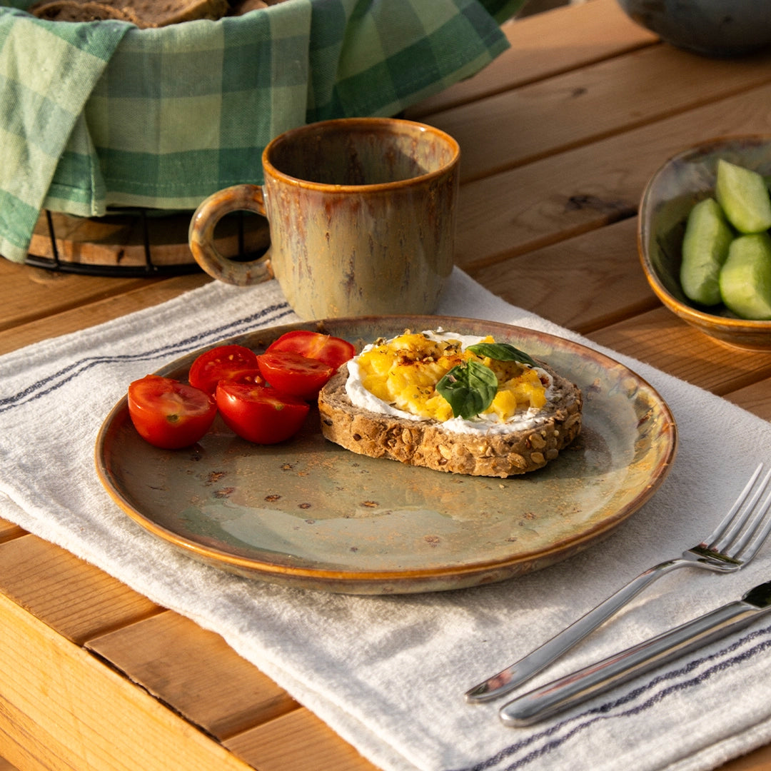 Stoneware Kahvaltı Tabağı - Müdavim Yeşil