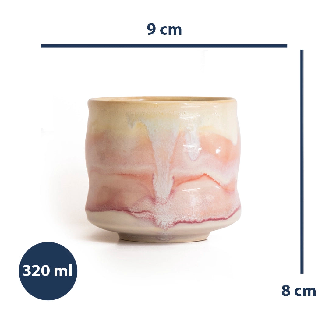 Stoneware Büyük Bardak - Müdavim Pembe