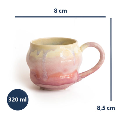 Stoneware Büyük Kupa - Müdavim Pembe