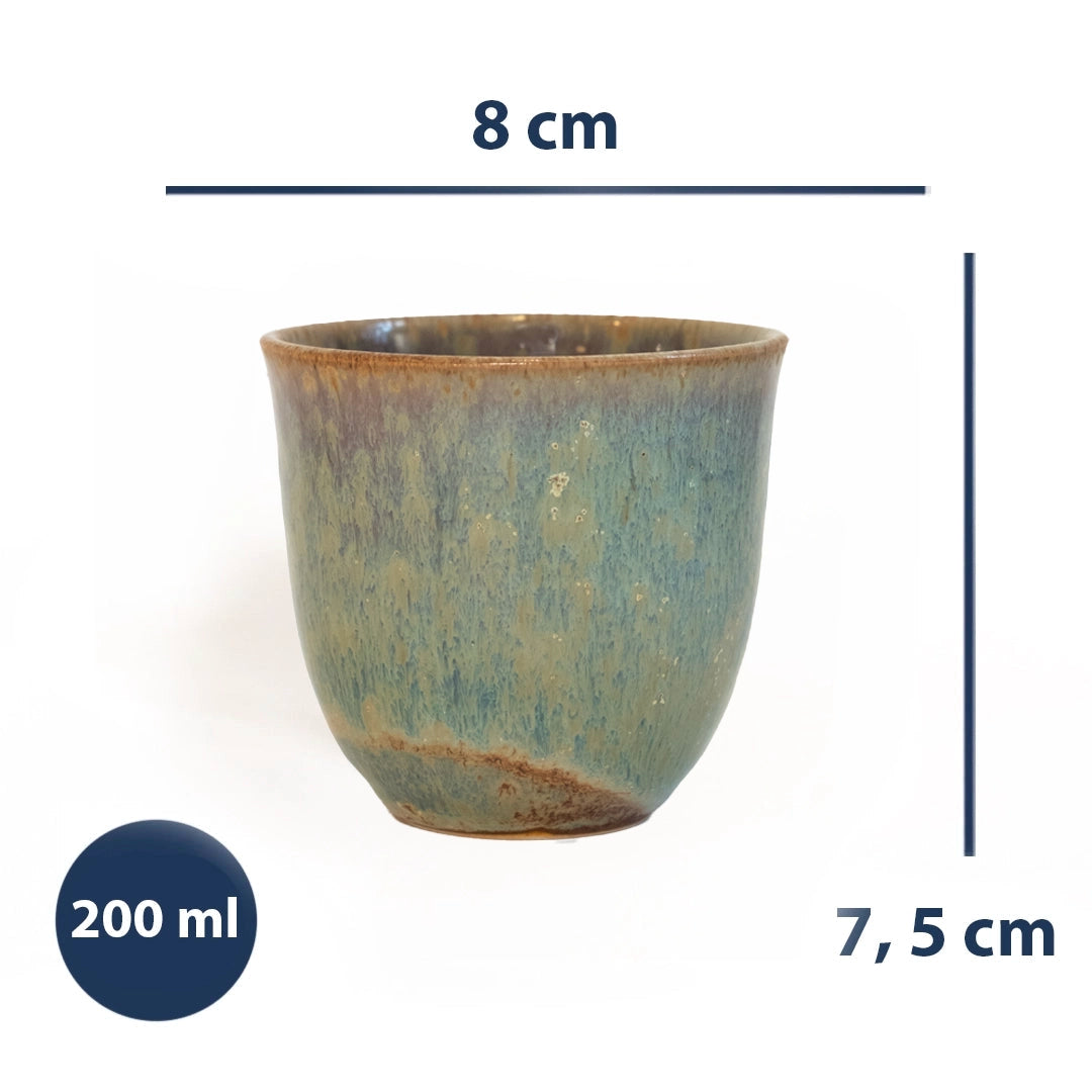 Stoneware Chawan Bardak - Müdavim Yeşil