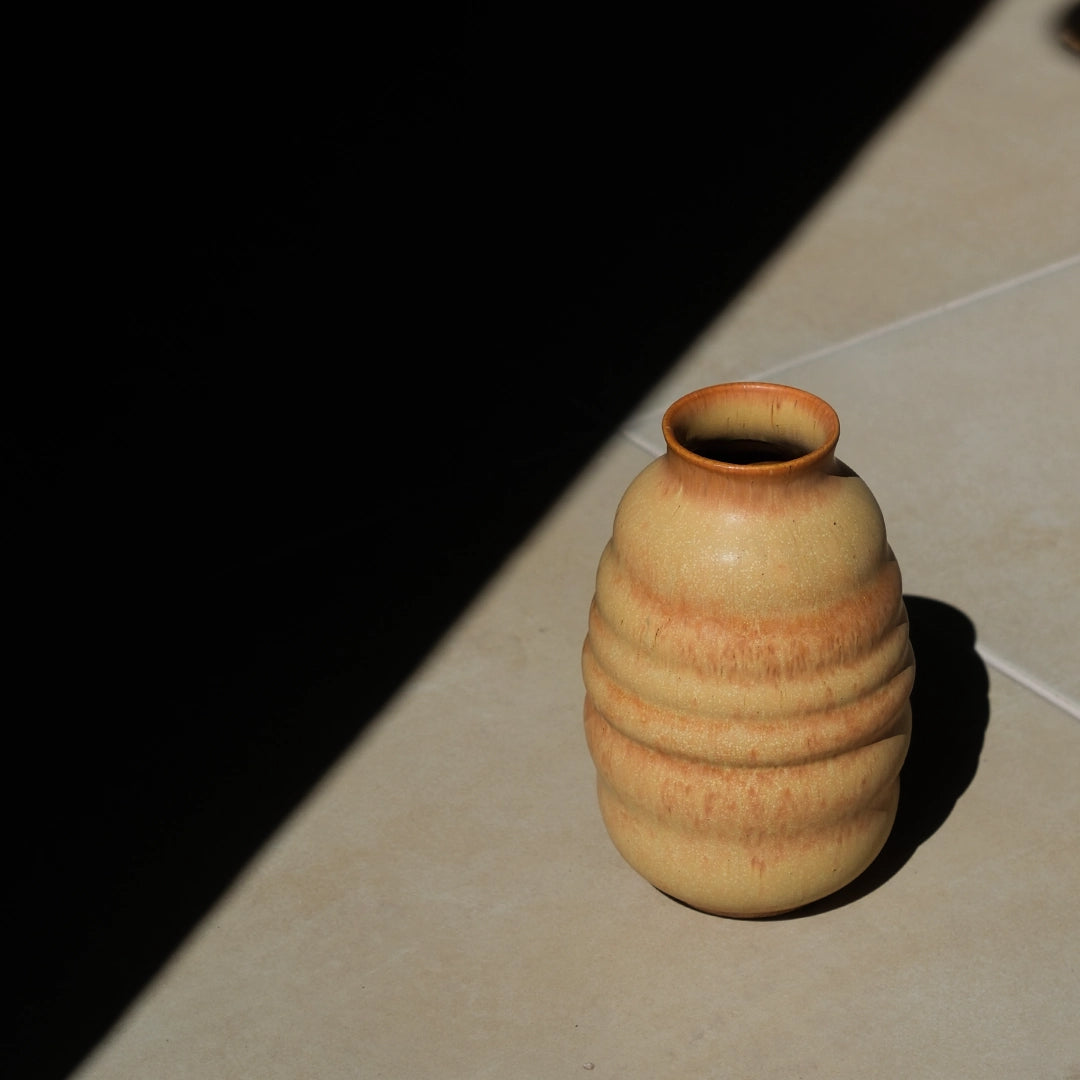 Stoneware Bombeli Vazo - Kahve