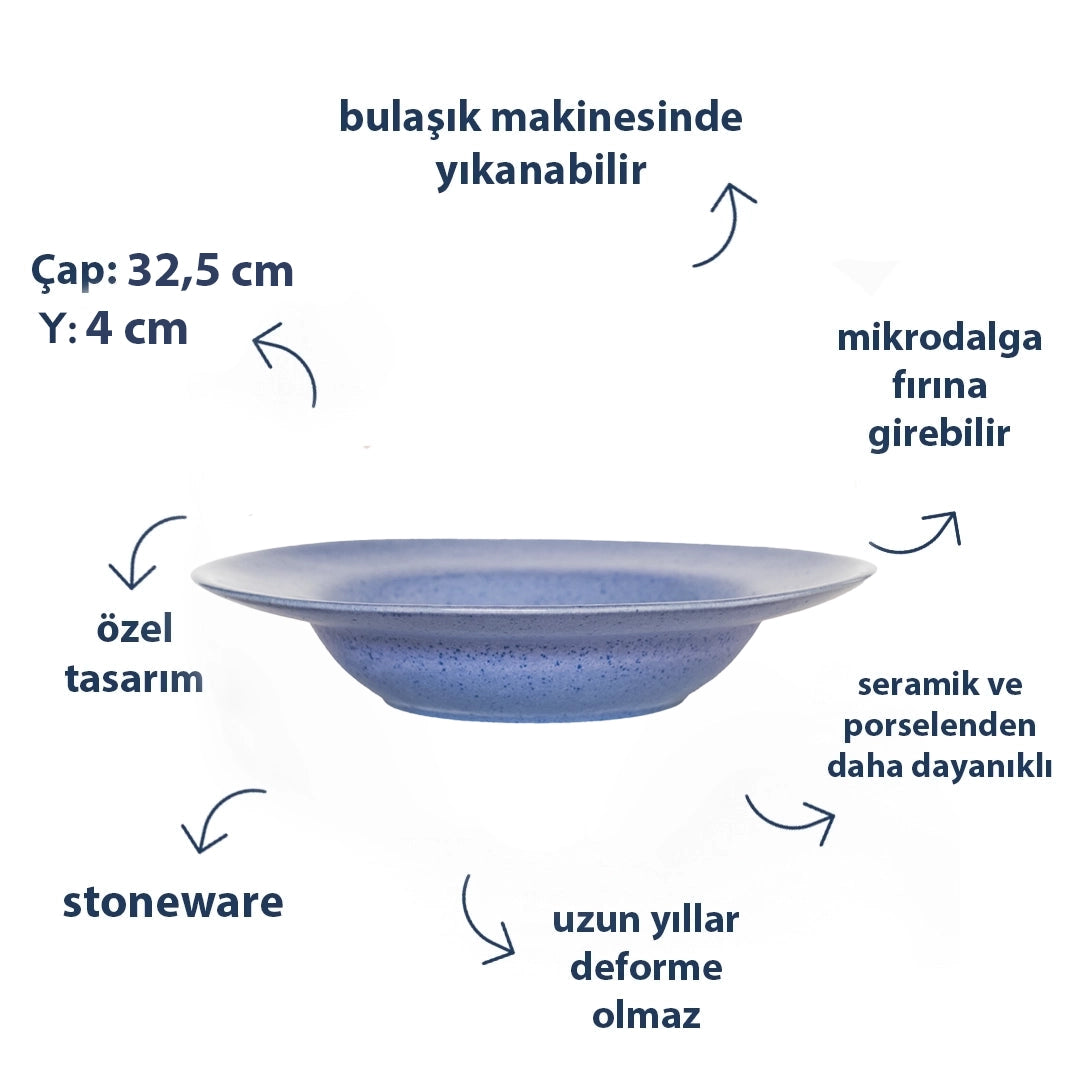 Stoneware Makarna Tabağı Lavender