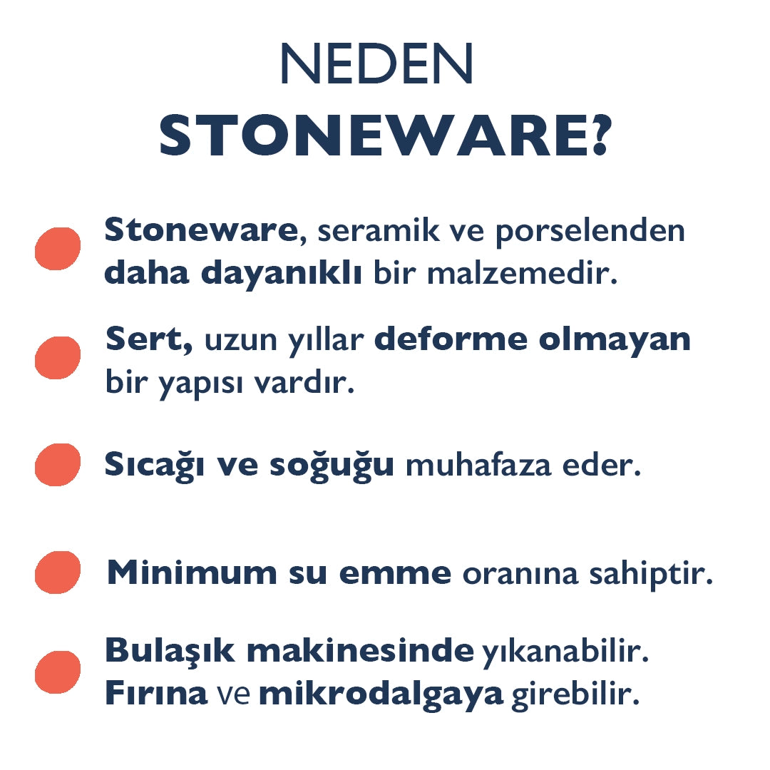 Stoneware Büyük Bardak - Sakin Taş