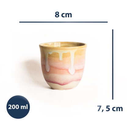 Stoneware Chawan Bardak - Müdavim Pembe