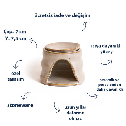 Stoneware Buhurdanlık - Sakin Taş
