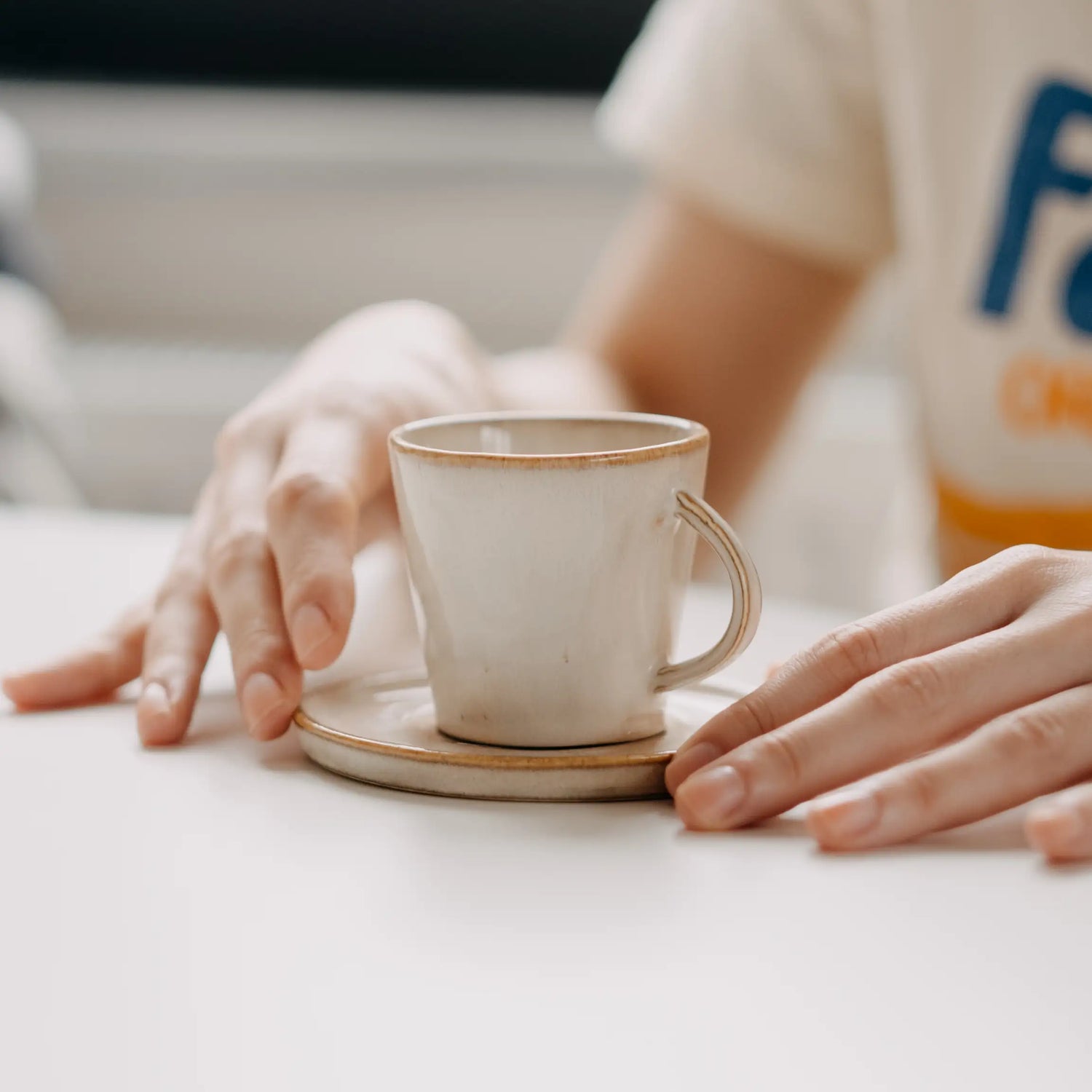 Stoneware Türk Kahvesi Fincanı - Sakin Taş