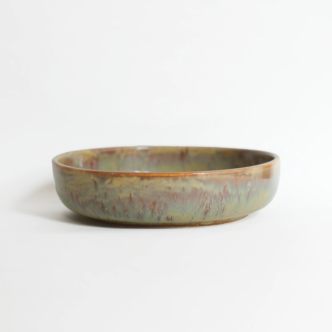 Stoneware Yayvan Bowl - Müdavim Yeşil