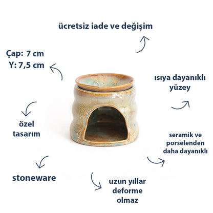 Stoneware Buhurdanlık - Müdavim Yeşil