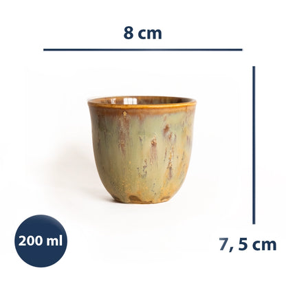 Stoneware Chawan Bardak - Müdavim Yeşil
