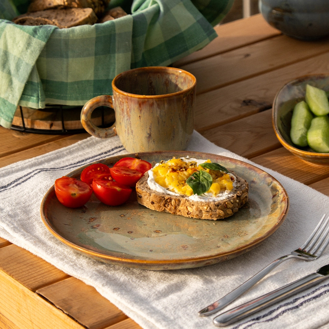 Çekirdek Aile Mezelikli Kahvaltı Takımı - Müdavim Yeşil