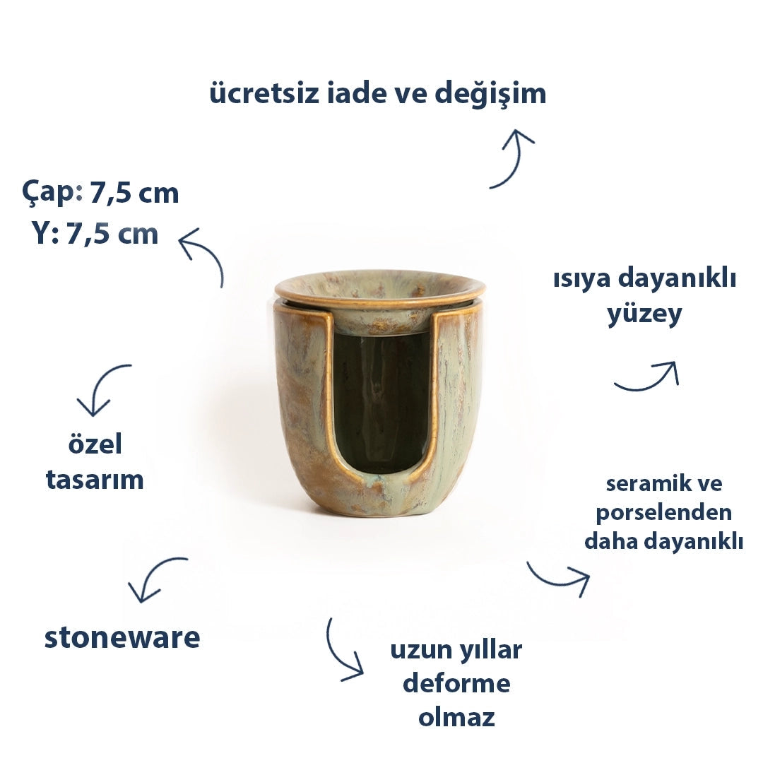 Stoneware Buhurdanlık II - Müdavim Yeşil