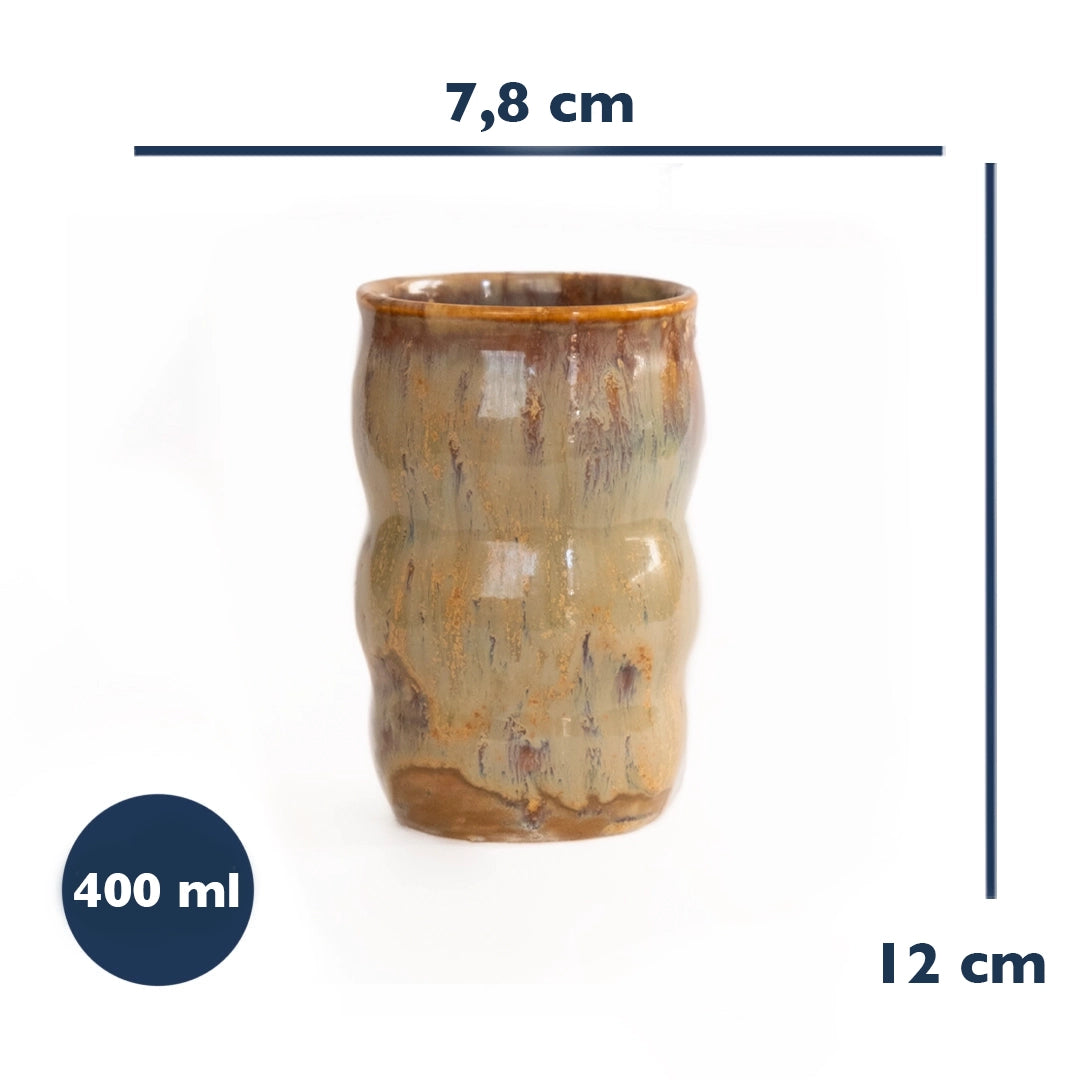 Stoneware Lungo Bardak - Müdavim Yeşil